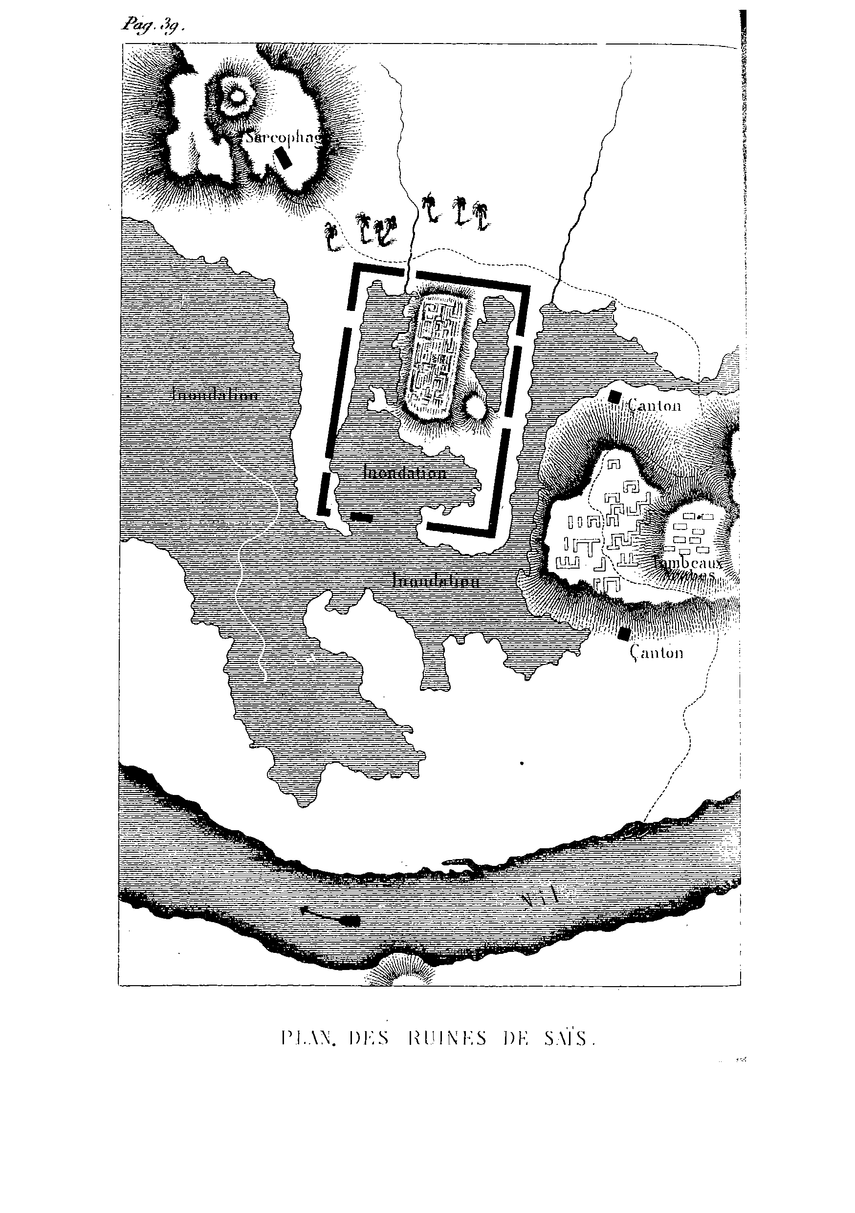 Plan des ruines de Sa&iuml;s