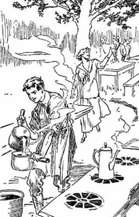 George Was Deep in Preparations for Dinner.