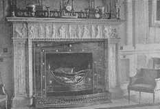 A mantel of marble and steel in the drawing-room, Rushton
Hall, Northamptonshire&mdash;the work of the brothers Adam.