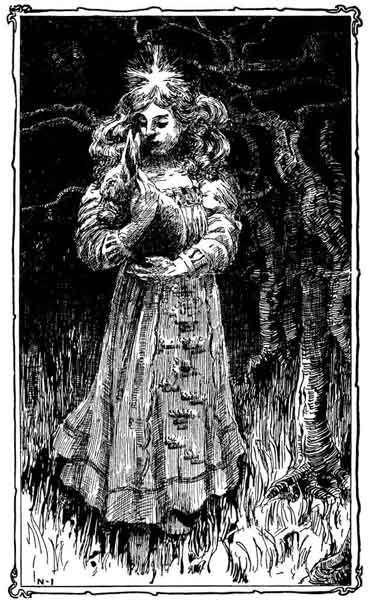 The child took the tiny creature in her arms and held it
close.