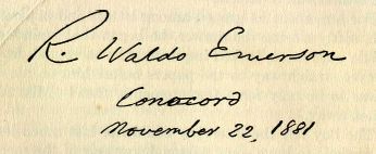 Ralph Waldo Emerson's signature
