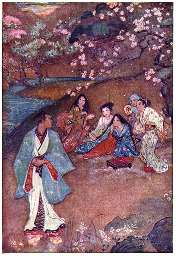 Shing&eacute; en Yosishawa bij de Violen-Bron