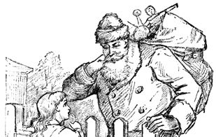 The gate swung plump against the oddest
great man.