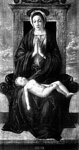 MADONNA AND SLEEPING CHILD FROM THE PAINTING BY GIOVANNI
BELLINI
In the Accademia