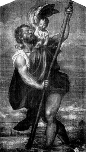 S. CHRISTOPHER FROM THE FRESCO BY TITIAN
In the Doges' Palace