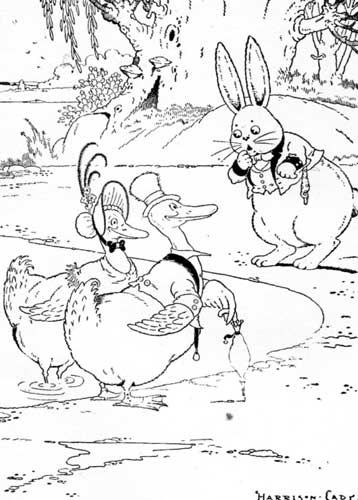 Peter noticed those feet the first time he met Mr. and
Mrs. Quack.