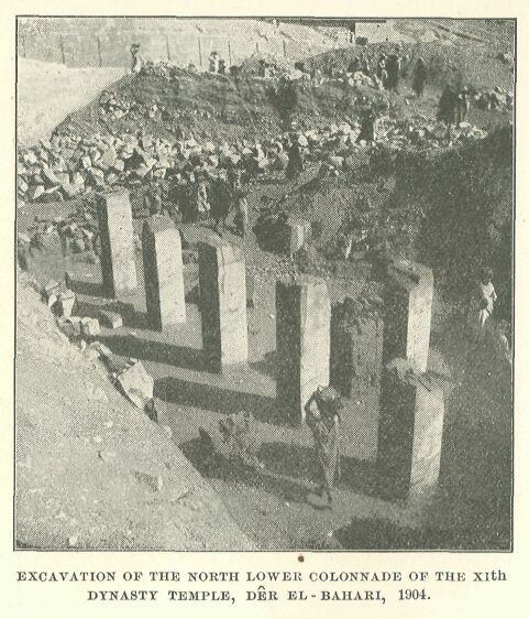 326.jpg Excavation of the North Lower Colonnade Of The
Xith Dynasty Temple, Der El-bahari, 1904. 
