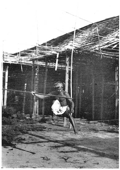 &Uuml;bungen mit dem Springstock.