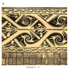 Schnitzereien auf Bambusk&ouml;chern.