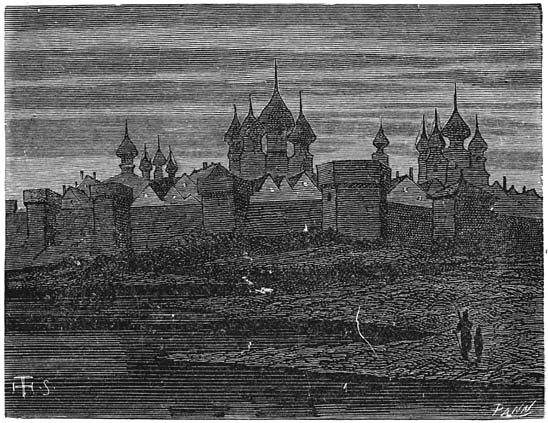 Ukrainse stad in het donker.