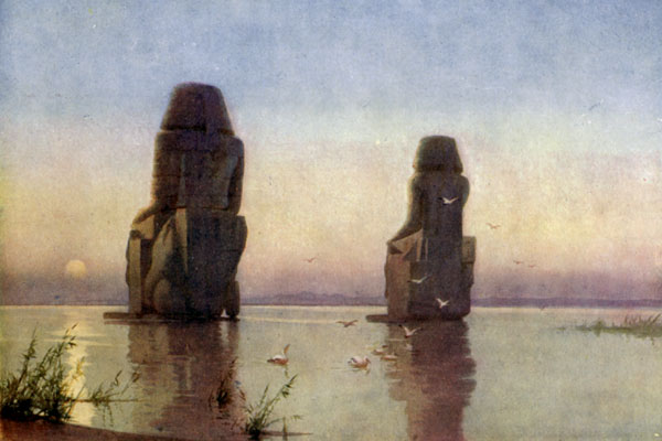 THE COLOSSI OF THEBES&mdash;MOONRISE.