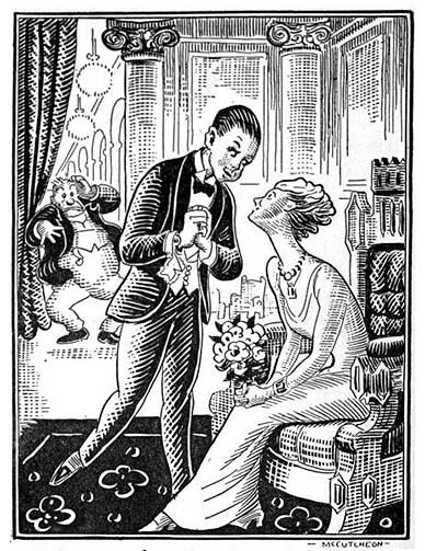 Father came in and took one look and said: "Not for
Mine! I won't stand for any Puss Willow being grafted on to our Family Tree"