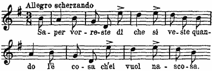 Saper vorreste di che si veste quando l'� cosa ch'ei vuol
nascosa