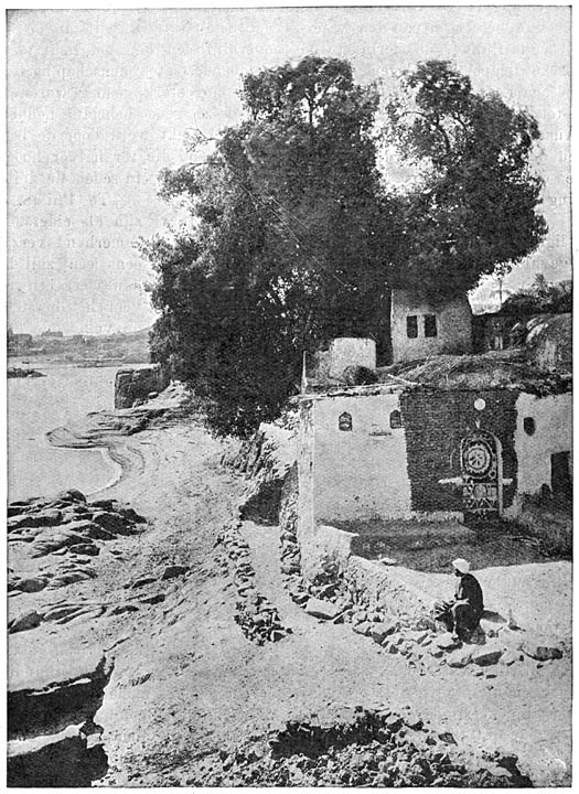 Nubisch dorp op het eiland El&eacute;phantine.