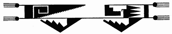 Fig. 335&mdash;Compound rectangle, triangles, and feathers