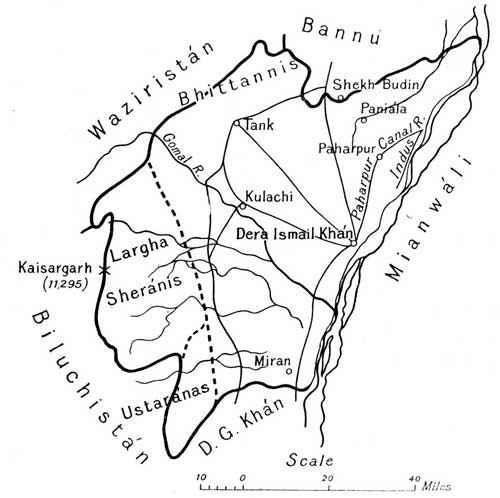 128. Map of Dera Ismail Kh&aacute;n