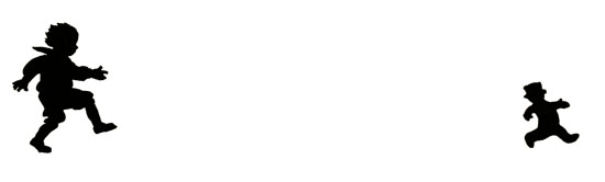 Boy chasing gingerbread man