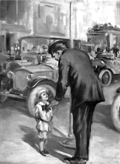 Sunny Boy was speaking to the tall policeman who
directed traffic from the center of the street.

(See Page 193)