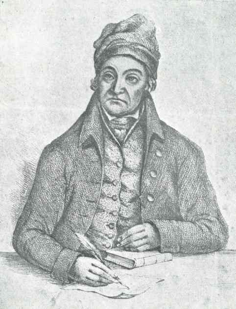 Twm o&rsquo;r Nant.  (O ddarlun dynnwyd ym niwedd ei ois.)
&ldquo;Daeth henaint oed wth ynnwyf, Dirfawr nych, a
darfu&rsquo;r nwyf.&rdquo;
