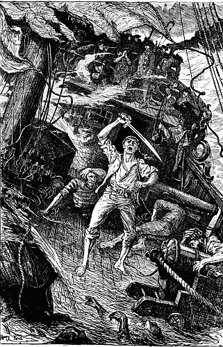 'ONE MAN .&nbsp;.&nbsp;. STALKED ABOUT THE DECK AND FLOURISHED A CUTLASS .&nbsp;.&nbsp;. SHOUTING THAT HE WAS "KING OF THE COUNTRY"'