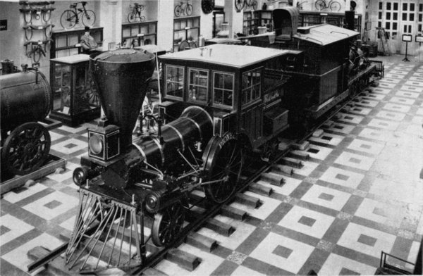 Figure 21.&mdash;&ldquo;Pioneer&rdquo; on exhibit in old Arts and Industries building of the Smithsonian Institution.