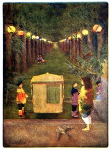 HE FLAPPED HIS WINGS, AND A PALANQUIN APPEARED AT THE
FOOT OF THE STEPS