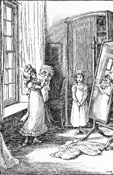 Ellen went a dozen times in the day to look at hey new
cap.&mdash;Page 36.