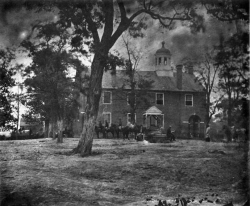 Fairfax County Courthouse, June 1863. Photo by T. H.
O'Sullivan. Copy from the Library of Congress.