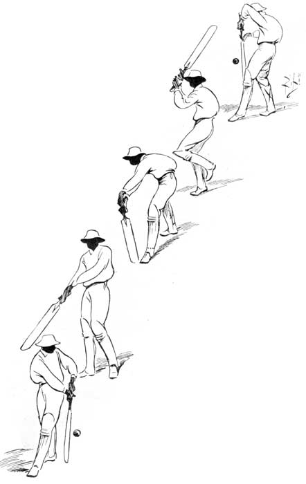 RANJI BATTING&mdash;A STUDY IN GRACEFUL POSE.