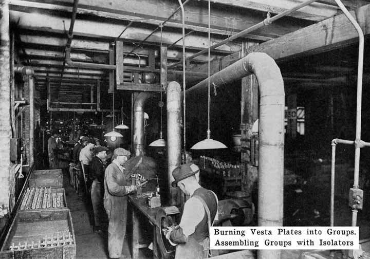 Photo: Burning Vesta plates into groups.
Assembling groups with isolators.