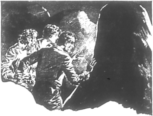 It was sublime and terrible, and on the result of that
conflict depended&mdash;what?