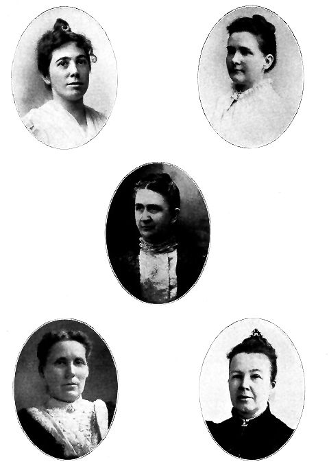 HARRIET MAY MILLS.
Syracuse, N. Y.
FLORENCE HOWE HALL.
Plainfield, N. J.
REV. ANNA GARLIN SPENCER.
Providence, R. I.
LUCRETIA L. BLANKENBURG.
Philadelphia, Pa.
LAVINA A. HATCH.
E. Pembroke, Mass.