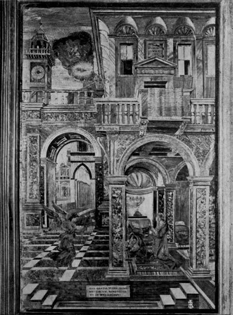 Plate 34.&mdash;Panel from door in Choir of S. Pietro in
Casinense, Perugia.
