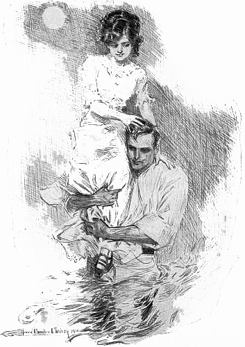 “Pity I’m not a circus lady, to balance myself on your
head,” said Cynthia.