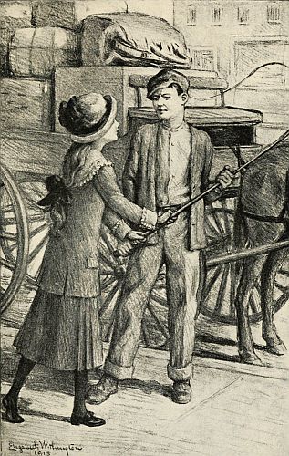 With One Quick Movement She Seized the Whip Handle.&mdash;Page 145.