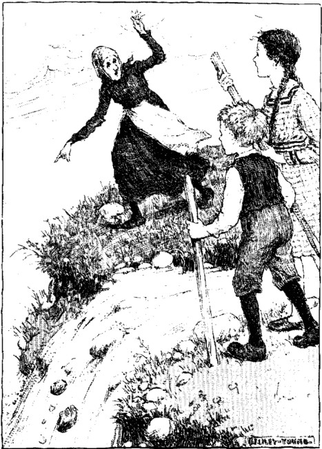 She began to shriek and point and throw up her
arms.&mdash;Page 151.