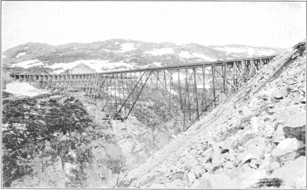Copyright by E. A. Hegg, Juneau

Steel Cantilever Bridge, near Summit of White Pass