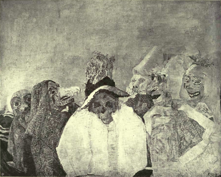Masques devant la Mort&mdash;1888. (Collection Ernest
Rousseau)