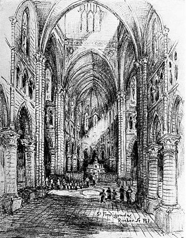 XIX ROCHER-ST.-POL Interior of the Church of Ste Fr&eacute;digonde