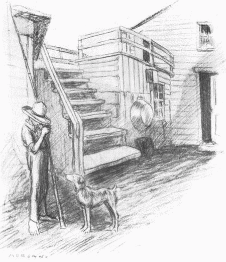 We came upon the "Mark Twain House".... And to think that,
wretched as this place was, the Clemens family were forced to leave it
for a time because they were too poor to live there!