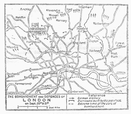 THE BOMBARDMENT and DEFENCES of LONDON
on Sept. 20th & 21st