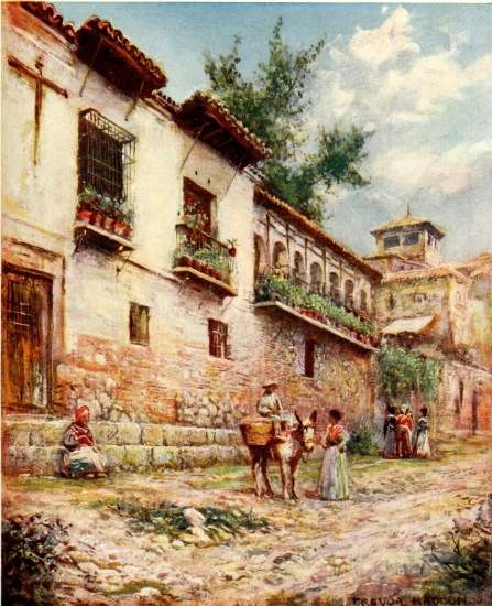 GRANADA&mdash;OLD HOUSES, CUESTA DEL PESCADO