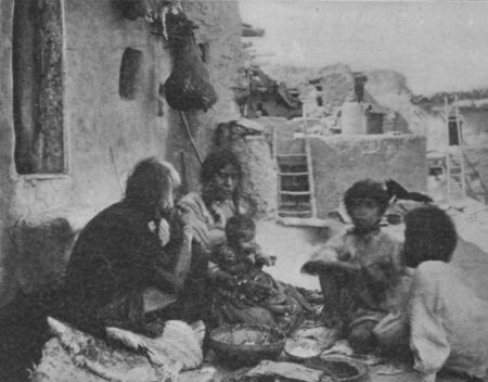 Fig. 1.&mdash;Indians at Dinner.