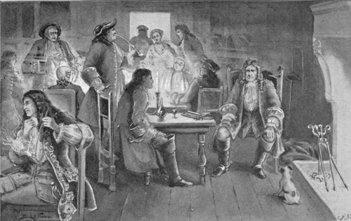 Threw himself luxuriously into a capacious,
leather-bottomed chair.