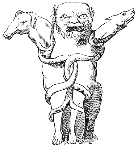 Fig. 8.&mdash;Cerberus (Calmet).