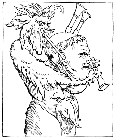 Fig. 14.&mdash;Luther&rsquo;s Devil as seen by Catholics.