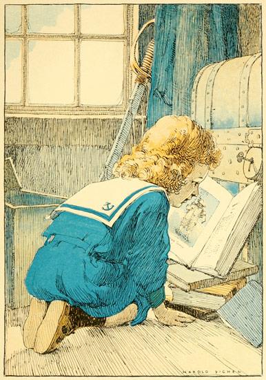 He was so delighted with Robinson Crusoe that he could
not remember the time