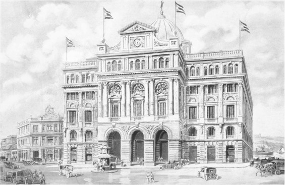 THE CHAMBER OF COMMERCE, HAVANA

The Chamber of Commerce is one of the oldest civic organizations in
Cuba, which even under the repressive and discouraging rule of Spanish
Governors did much for the material progress of the Island. Under the
Republic its activities and achievements have of course been immensely
increased, and it is now appropriately housed in one of the finest
public buildings of the capital. A certain resemblance to the famous
Cooper Union building in New York has often been remarked, though the
Havana edifice is the more ornate and attractive of the two.