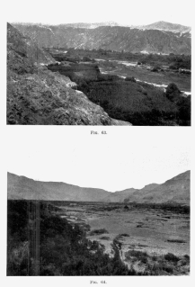 Fig. 63&mdash;The deep fertile Majes Valley below Cantas.
Compare with Fig. 6 showing the Chili Valley at Arequipa.