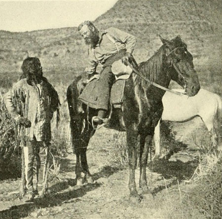 Major Powell and a
Pai Ute. Southern Utah, 1872.
